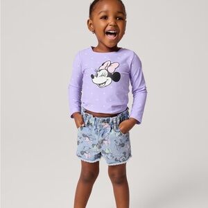 GAP x Disney Minnie Mouse Paperbag Mom Jean Shorts
